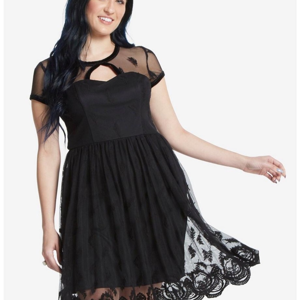 Studio Ghibli Howl Moving Castle Calcifer Velvet Vignette Sweetheart Dress NWOT
